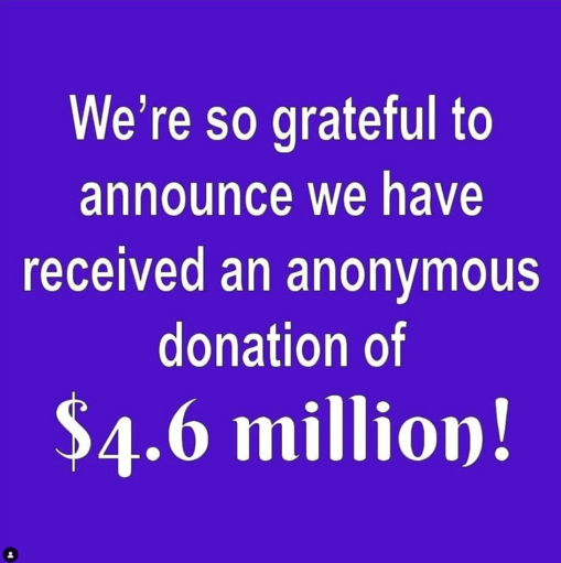 Donation 4.6 million USD