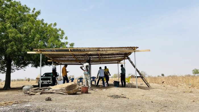 a solar powered pavilion contruced in Gaboni, Ghana by Give Basic Needs